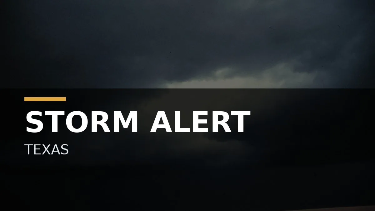 Radar imagery and a severe weather forecast map covering Texas